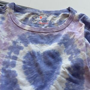 Crewcuts Lavender and White Heart Tee